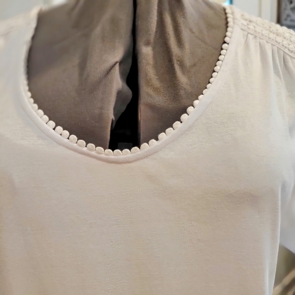 NWT 2X Rafaella White 100% Cotton Knit Top - Picture 8 of 13